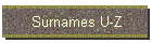 Surnames U-Z
